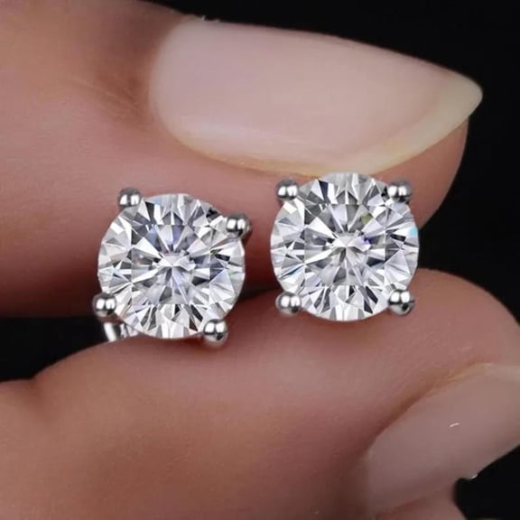 1 Carat Diamond Stud Earrings, Certified Diamond Studs, Round Diamond Stud Earrings