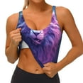 thumbnail image 3 of Pofeuu Cool Lion Head Print Sports Bra for Women Sexy Vest Yoga Running Gym Fitness Crop Bras Tops-XX-Large, 3 of 8