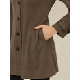 thumbnail image 5 of INSPIRE CHIC Women's Peter Pan Collar Single Breasted Winter Overcoat XL Coffee, 5 of 6