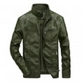 thumbnail image 3 of Mens Autumn And Winter Casual Baseball Uniform Leather Jacket Leather Jacket, 3 of 7