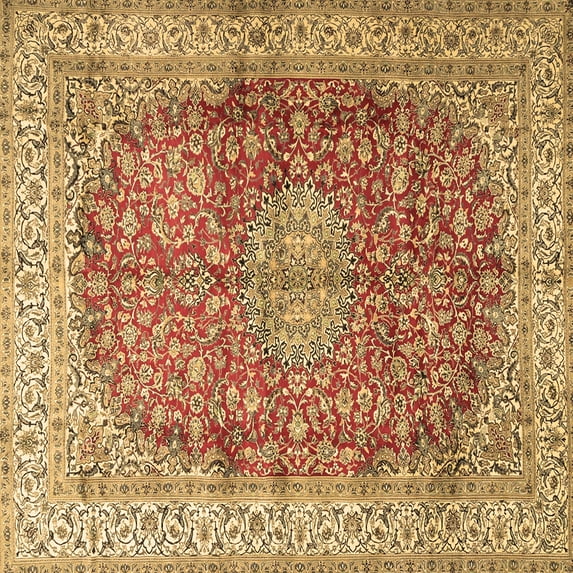 Ahgly Company Indoor Square Oriental Brown Traditional Area Rugs, 6' Square