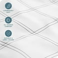thumbnail image 3 of Bare Home Luxury 1800 Collection Fitted Sheet, Ultra-Soft, Deep Pocket, Queen, Modern Plaid - White/Gray, 3 of 6