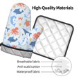 thumbnail image 3 of 2pcs Oven Mitts Pot Holders Cartoon Dolphin Crab Whale Turtle Kitchen Heat Resistant Hot Pads for Cooking BBQ Baking, 3 of 5