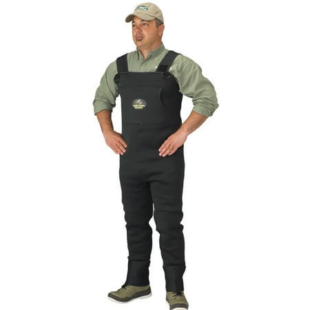 UPC: 0879730000068 | Caddis Men s Neoprene Stockingfoot Waders – L Stout Green
