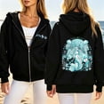 thumbnail image 2 of CAIXIA Zip Up Hoodie Women Cozy Loose Fit Long Sleeve Pullover Top Womens Sweatshirts Trendy Drawstring Preppy Jackets with Pocket 2026 Fall Outfits Clothes, 2 of 8