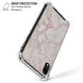 thumbnail image 3 of Skinit Marble Rose Gold Marble iPhone XR Clear Case, 3 of 4