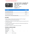 thumbnail image 2 of Fader Control Switch - Compatible with 2008 - 2011, 2014 - 2019 Chevy Express 3500 2009 2010 2015 2016 2017 2018, 2 of 2