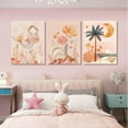 thumbnail image 2 of Hieng Boho Kids Wall Art Pink Mermaid Seashell Palm Tree Canvas Print Nursery Wall Decor Boho Tropical Mermaid Vibes Canvas Print Poster for Baby Girls Toddler Kids Bedroom（Only canvas）, 2 of 6