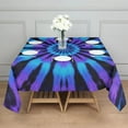 thumbnail image 3 of Blue Purple Tie Dye Pattern Square Tablecloth,Waterproof Square Table Cover,Wipeable Spillproof Washable Table Cover for Home Kitchen Party Decor 60"x60"(152x152cm), 3 of 6
