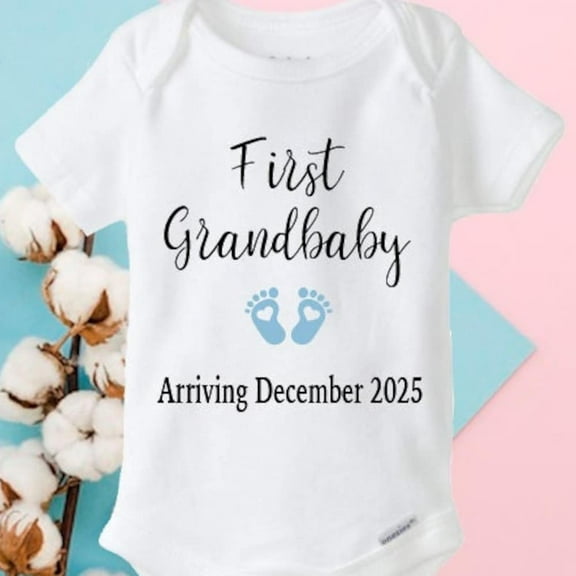 Baby Bodysuit BELLA CANVAS First Grandbaby, Baby Announcement Onesie, Grandparents Announcement, Baby Reveal, Pregnancy Announcement, First Grandbaby Onesie