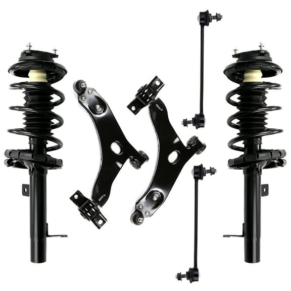 CCIYU Complete Suspension Kit Fits 00 01 02 03 04 for Focus Includes Strut Spring Assembly, Stabilizer Bar Link, Control Arm and Ball Joint Assembly Fits select: 2000-2001 FORD FOCUS SE/SE COMFORT