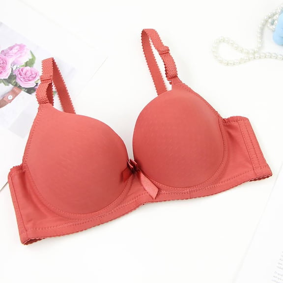 Gamivast Womens Front Closure Bras Plus Size Wireless Lightweight Wirefree Bras Supportive Lifting Full Coverage Back Smoothing Sleep Everyday Bras Red L