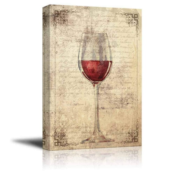 Wall26 Canvas Wall Art - Red Wine (16"x24", Wine Art - 01)