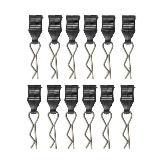 12 Pcs RC Car Pins Body Clips R Clips Metal Sturdy Design for Remote Control Model Enthusiasts