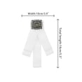thumbnail image 2 of INSPIRE CHIC Womens Velvet Pre-Tied Bowknot Brooch Pin with Rhinestone for Wedding Party White, 2 of 5