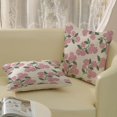thumbnail image 4 of Preppy Pink Spring Pillow Covers 18x18 Inch 2 Pcs Green Hydrangea Flower Decor Throw Pillows Vintage Floral Seasonal Summer Outdoor Decoration Pillowcase Linen Cushion Cover for Couch Sofa, 4 of 6
