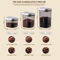 thumbnail image 6 of Airtight Coffee Canister, Coffee Storage Container with Scoop, Kitchen Food Storage Jar for Grounds Coffee, Beans, Tea, Sugar, 1800ml, 6 of 11