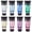 8 Galaxy Glitter Colors, variant on AUREUO Metallic Acrylic Paint Set - 8 Essential Colors 0.71 fl oz / 21ml Tubes Gold Silver Art Paints for Crafts Decor Rich Pigments Non-Toxic Painting Supplies for Artists