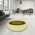 thumbnail image 4 of Ahgly Company Machine Washable Indoor Rectangle Transitional Mustard Yellow Area Rugs, 4' x 6', 4 of 7