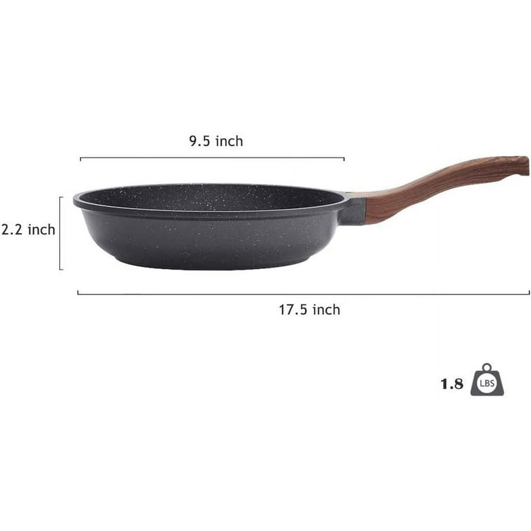 Sensarte 12.5-Inch Nonstick Frying Pan Skillet, Swiss Granite Coating  Omelette Pan, Healthy Stone Cookware Chef's Pan, PFOA Free