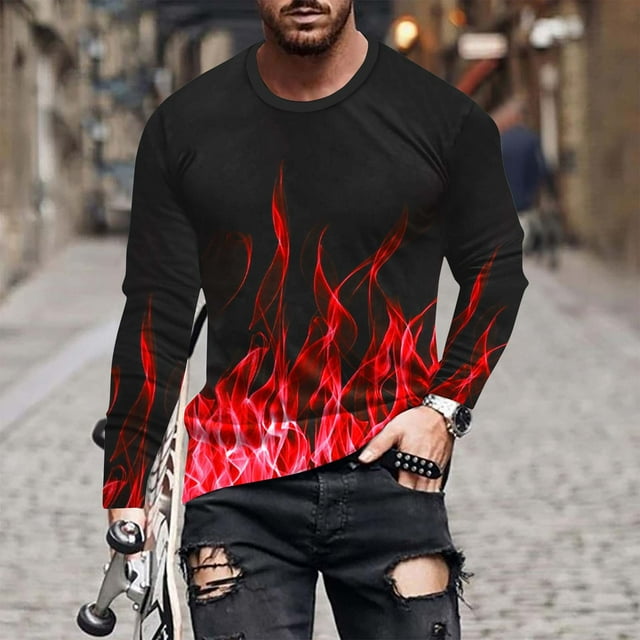 Blusas y camisas de manga larga con cuello redondo Nueva camiseta deportiva casual de manga larga para hombre Blusas y camisas de manga larga con cuello redondo Blusa para hombre