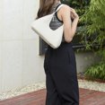 thumbnail image 2 of Bolso de media luna para mujer Bolso de mano elegante de cuero de PU Bolso de media luna para mujer de color sólido FLhrweasw Nuevo, 2 of 6