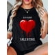 thumbnail image 1 of Be My Bloody Valentine Happy Valentine'S Day Love Gift T-Shirt Print Tee, Casual Short Sleeve Crew Neck T-shirt, Women'S Clothing, 1 of 6