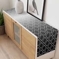 thumbnail image 4 of Morocco Black Table Runner - 60 Inch Long, Kitchen Dining Table Runner Dresser Scarves, Classic Geometric Abstract Gradient Farmhouse Decor for Coffee Tables Wedding Party Banquet, 4 of 8