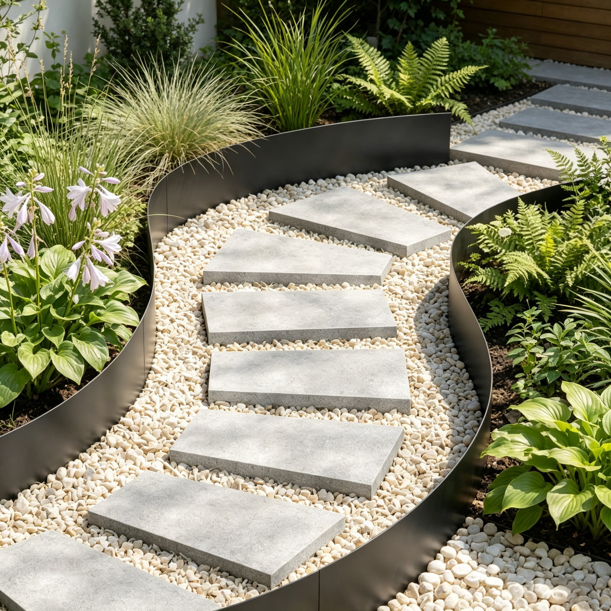 6 Pack Steel Landscape Edging 40 x 6 Inch, Rust-Resistant Bendable Metal Garden Border, Heavy Duty Lawn Edging, Easy-to-Install for Flower Bed, Yard & Pathway, Black