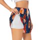thumbnail image 1 of Balery American Football and Fire Flames Pantalones cortos deportivos para mujer con forro y dos bolsillos, elásticos, para entrenamiento, gimnasio, yoga-Large, 1 of 7