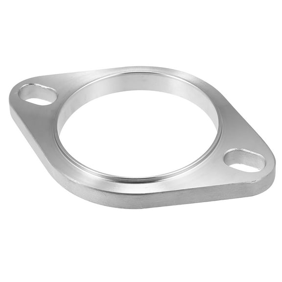 3" Inner Diameter 2 Bolts Exhaust Flange for Car Universal Exhaust Manifold Downpipe Gasket Silver Tone