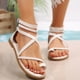 thumbnail image 1 of MKLEKYY Sandalias deportivas de Verano para Mujer, Con Punta Abierta, de Cuero y Cremallera Trasera, Cómodas, 1 of 4