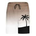 thumbnail image 5 of COSFO Swim Trunks Men Elastic Waist Hawaiian Casual Relaxed Fit Beach Drawstring Board Shorts, 5 of 9