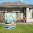 thumbnail image 3 of Amhnf Welcome Beach Shells And Starfish Garden Flag For Home Outdoor Garden Yard Decor 12x18 inch, 3 of 5