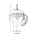 thumbnail image 2 of 20 oz Insulated Straw Tumbler with Handle, Leak-Proof Plastic Water Bottle with Tea Infuser, Portable Carry Lid for Iced Coffee, Gym, Travel & Office Use, 2 of 5