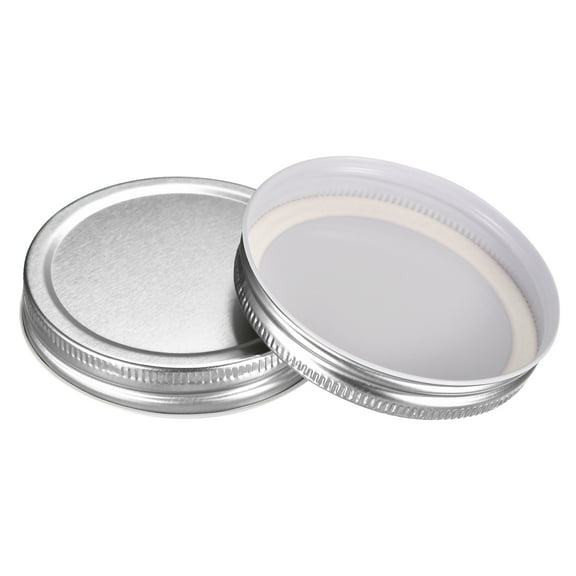 Uxcell Mason Jar Lids, 16 Pack - Tinplate Canning Lids Wide Mouth Leak Proof Fits Storage Jars (Silver)