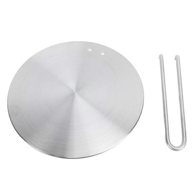 Stainless Steel Heat Diffuser Converter with Removable Handle, Round Adapter Plate for Gas Stove, Glass Hob 18