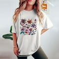 thumbnail image 4 of Midsumdr Womens Tops Summer Fashion Round Neck Short Sleeve Leisure Loose Plus Size Tops Casual Floral Printed Versatile Tops, Graphic Tees, 4 of 4