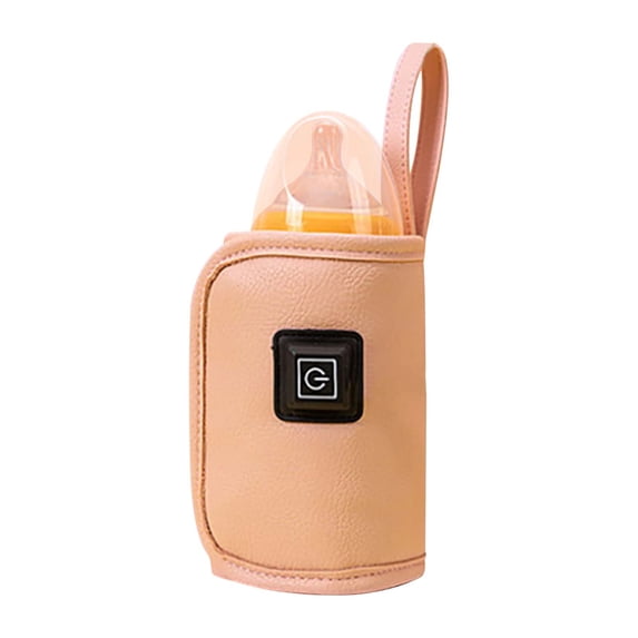 Gnmfd USB Baby Bottle Warmer Insulation Cover, Portable Milk Heater Sleeve with Intelligent Temperature Control, Car and Power Bank Compatible for Travel Home Feeding