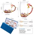thumbnail image 2 of Juego de tazas de té DUMVOIN con diseño de flor de lirio y cuchara, 2 of 7