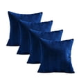 thumbnail image 4 of Home Soft Things Pleated Velvet 4 Piece Throw Pillow Cover Set - Blue - 20" x 20", 4 of 6