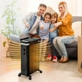 thumbnail image 3 of Costway 1500W Oil Filled Radiator Heater Electric Space Heater w/ Humidifier Black, 3 of 10