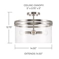 thumbnail image 3 of Capital Lighting 248741MB Fuller 4 Light 15" Wide Semi-Flush Drum Ceiling Fixture - Black, 3 of 7