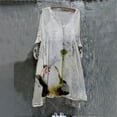 thumbnail image 2 of Leutsin Robe Vintage à Fleurs pour Femmes Grande Taille, Manches 3/4, Style des Fêtes, 2 of 5