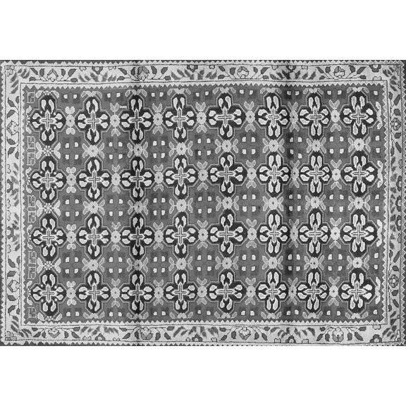 Ahgly Company Indoor Rectangle Persian Gray Traditional Area Rugs, 2' x 5'