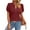 Wine Red, variant on FLMEI Women's Spring Summer Shirt Tops Casual V Neck T Shirts Womens Short Sleeve Blouses Solid Colour Tees S-XXL