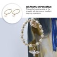 thumbnail image 2 of CIMAXIC hand chains 4Pcs Decorative Wrist Chain Creative Beads Bracelet Unique Hand Rope (White),3.94"X1.18"X0.39", 2 of 5