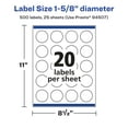 thumbnail image 6 of Avery Matte Clear Round Labels, 1-5/8" Diameter, 500 Total, 6 of 10