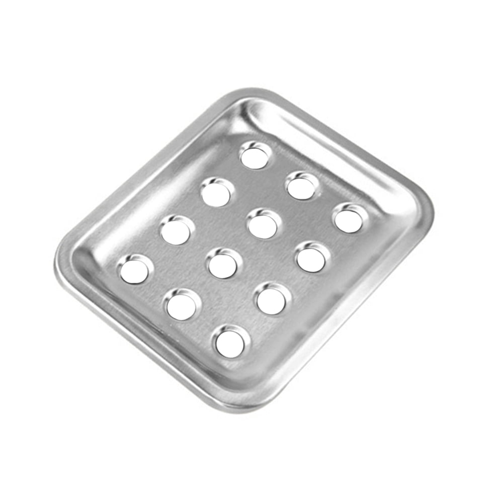 Stainless Steel Soap Dish Tray Double Layer Soap Box Holder Drainer for