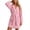 Pink, variant on Women's Hooded Robes Lightwieght Long Sleeve Midi Length Bathrobe Plush Sleep Shower Spa House Robe for Women Pink S
